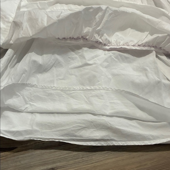 Madewell Rickrack Cattail Tiered Cotton Dress White Sleeveless Size M Lined - Picture 8 of 12